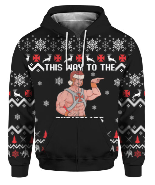 Heman this way the to the Christmas party Christmas sweater $29.95