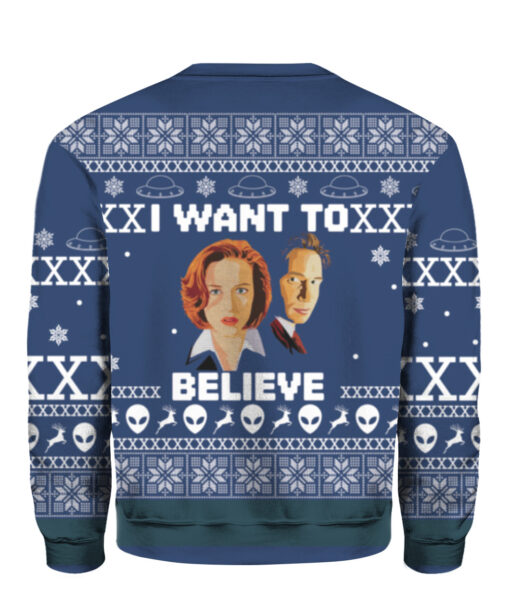I want to believe Christmas sweater $29.95 2vdu6ngpfeegena4fmhuo77afm APCS colorful back