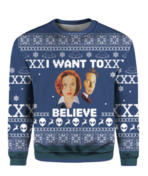 I want to believe Christmas sweater $29.95 2vdu6ngpfeegena4fmhuo77afm APCS colorful front