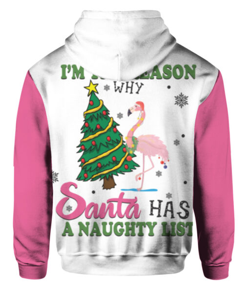 Flamingo im the reason why Santa has a naughty list Christmas sweater $29.95