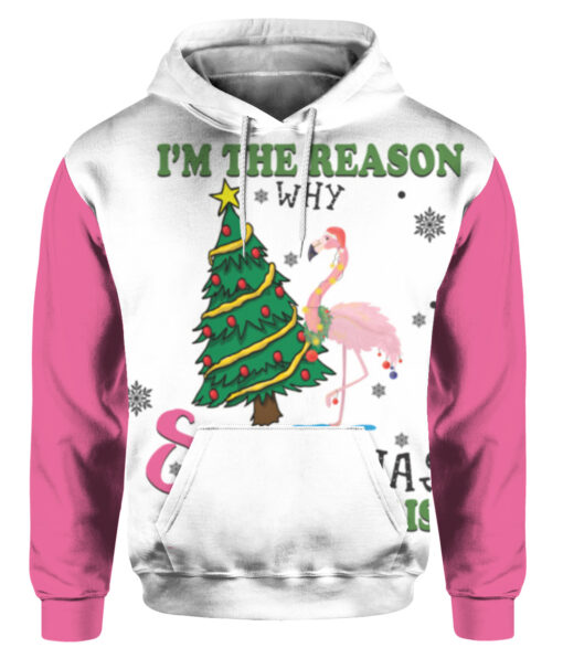 Flamingo Im The Reason Why Santa Has A Naughty List Christmas Sweater Lelemoon