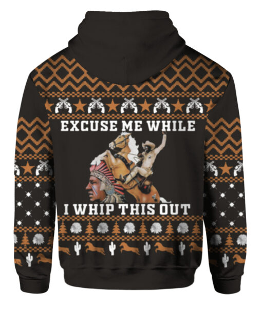 Blazing Saddles excuse me while i whip this out Christmas sweater $29.95 39rpj6rotml4vm7cdevc38buam APHD colorful back