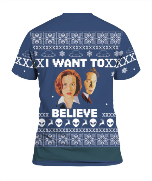 I want to believe Christmas sweater $29.95 5f6f8d7865ee741d7511f68fb073a9f6 APTS Colorful back