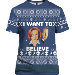 I want to believe Christmas sweater $29.95 5f6f8d7865ee741d7511f68fb073a9f6 APTS Colorful front