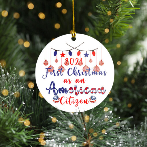 2021 first Christmas as an American citizen ornament $12.75