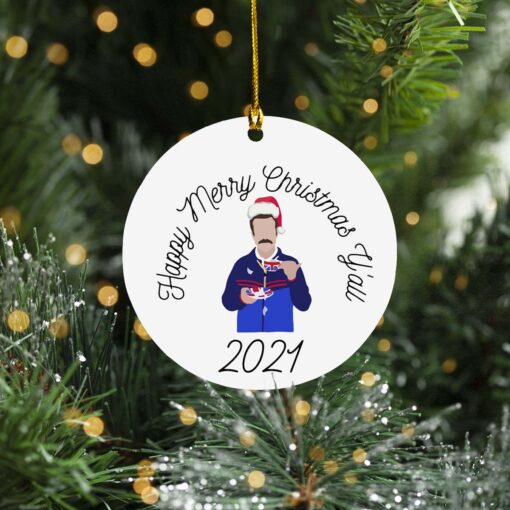 Ted Lasso Merry Christmas Y'all 2021 ornament