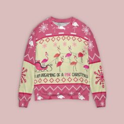 Pink Flamingo Christmas Sweater I'm dreaming of a pink Christmas