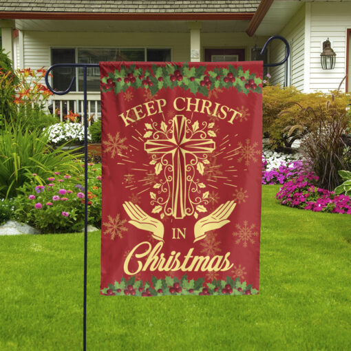 Keep christ in Christmas garden flag house flag $26.95 Vertical Garden Flag 1 mat 2