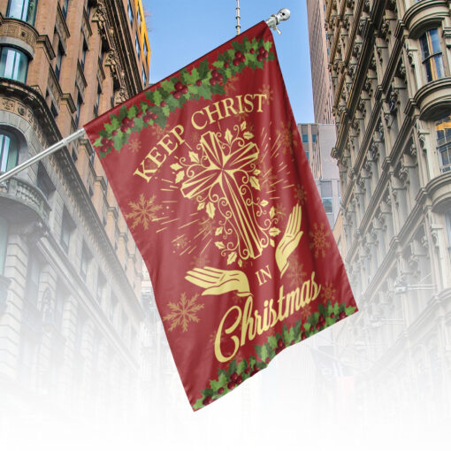 Keep christ in Christmas garden flag house flag $26.95 Vertical House flag mat 2