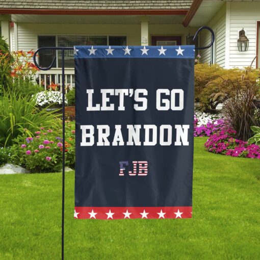 1C Let's Go Brandon Vertical flag $24.95 Vertical lets go brandon flag mockup garden