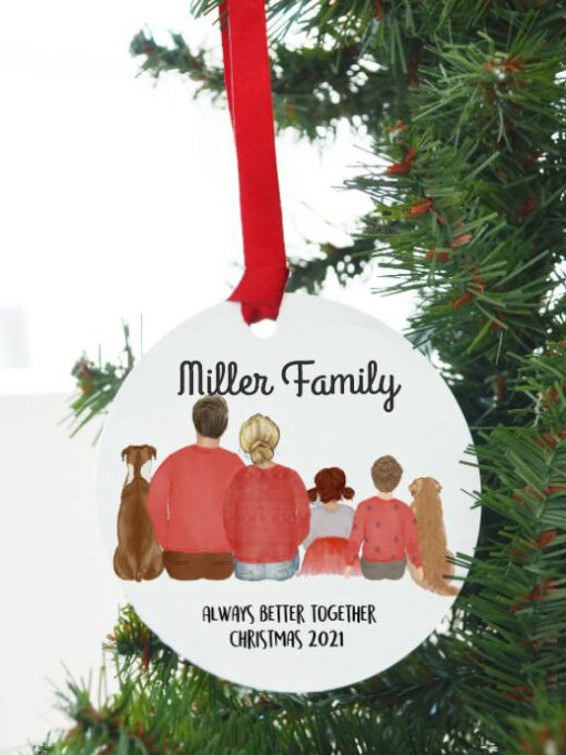 Customized Christmas Family Always better together 2021 ornaments $12.75