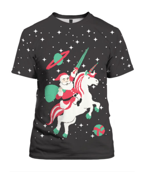 Santa Riding Unicorn Christmas sweater $29.95 f4ce8e1927810d9b58ac05c123324900 APTS Colorful front