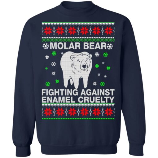Molar bear fighting against enamel cruelty Christmas sweatshirt $19.95 redirect10032021231017 7