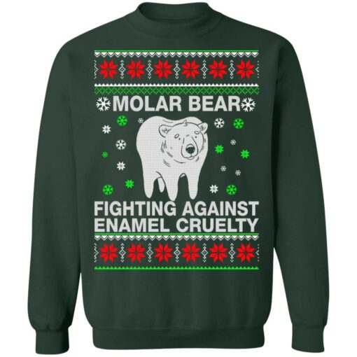 Molar bear fighting against enamel cruelty Christmas sweatshirt $19.95 redirect10032021231017 8