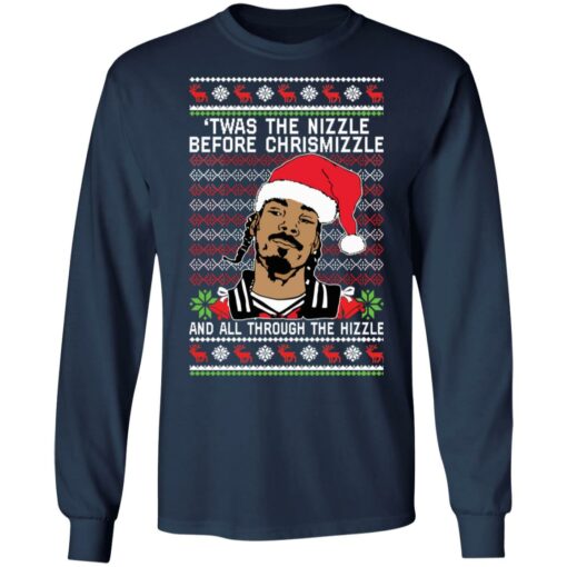 Snoop Dogg twas the nizzle before chrismizzle Christmas sweater $19.95