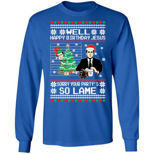Michael Scott well happy birthday jesus Christmas sweater $19.95