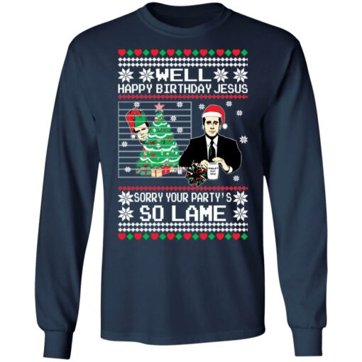 Michael Scott well happy birthday jesus Christmas sweater $19.95