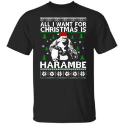 All i want for Christmas is Harambe Christmas sweater $19.95