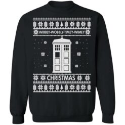 Wibbly wobbly timey wimey Christmas sweater $19.95