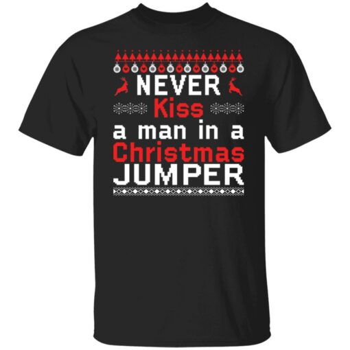 Never kiss a man in a christmas jumper Christmas sweater $19.95 redirect10052021001029 10