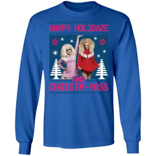 Trixie and Katya happy holidaze and christmyass Christmas sweater $19.95