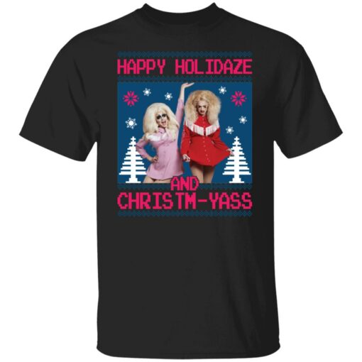 Trixie and Katya happy holidaze and christmyass Christmas sweater $19.95