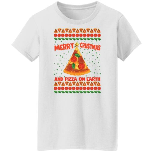 Merry crustmas and pizza on earth Christmas sweater $19.95