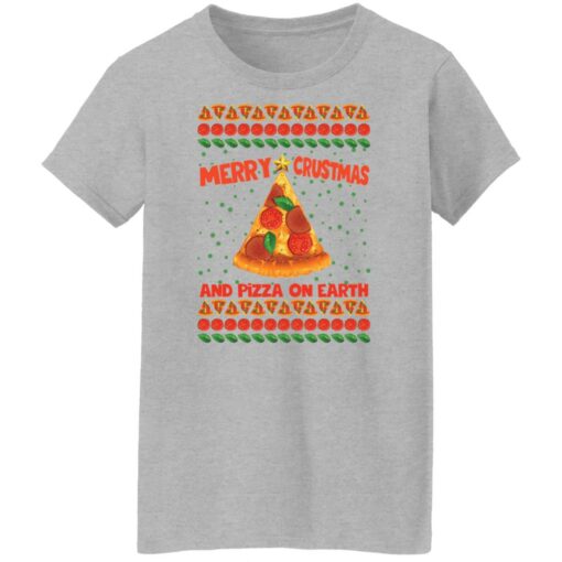 Merry crustmas and pizza on earth Christmas sweater $19.95