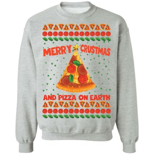 Merry crustmas and pizza on earth Christmas sweater $19.95