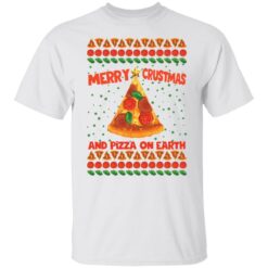 Merry crustmas and pizza on earth Christmas sweater $19.95