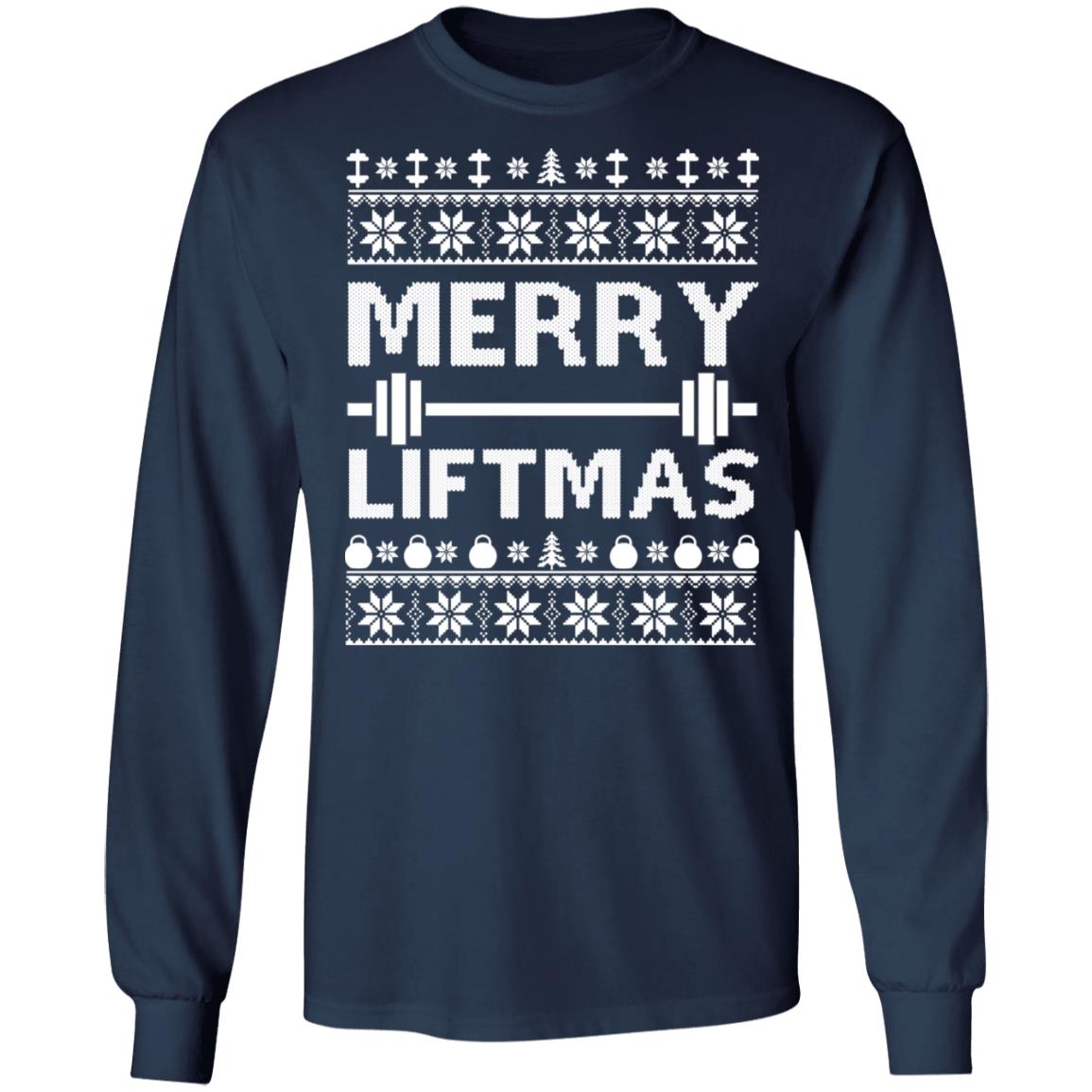 Merry Liftmas Christmas Sweater Lelemoon