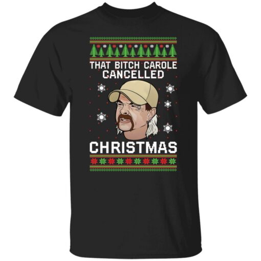 Joe Exotic that bitch carole cancelled Christmas sweater $19.95 redirect10072021071041
