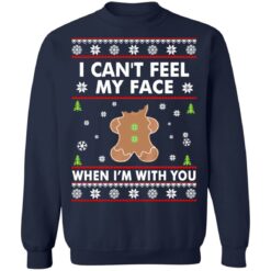 Gingerbread man i can feel my face when i'm with you Christmas sweater $19.95 redirect10072021221043 5