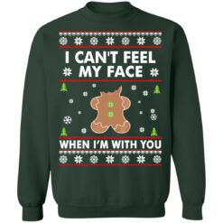 Gingerbread man i can feel my face when i'm with you Christmas sweater $19.95 redirect10072021221043 6
