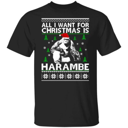 All i want for Christmas harambe Christmas sweater $19.95