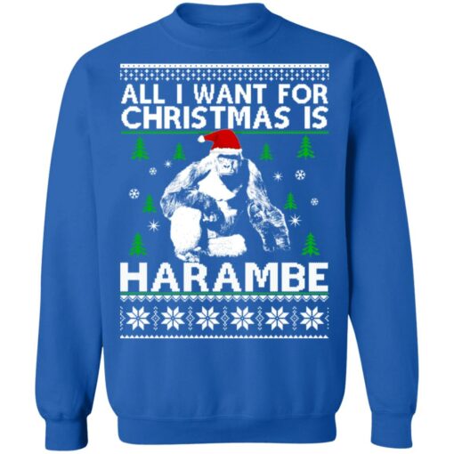 All i want for Christmas harambe Christmas sweater $19.95