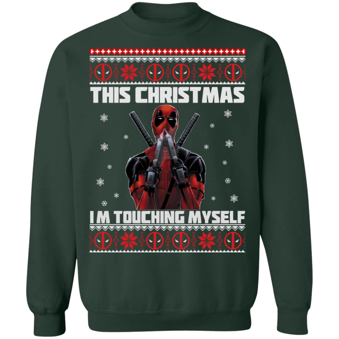 Deadpool This Christmas Im Touching Myself Christmas Sweater Lelemoon