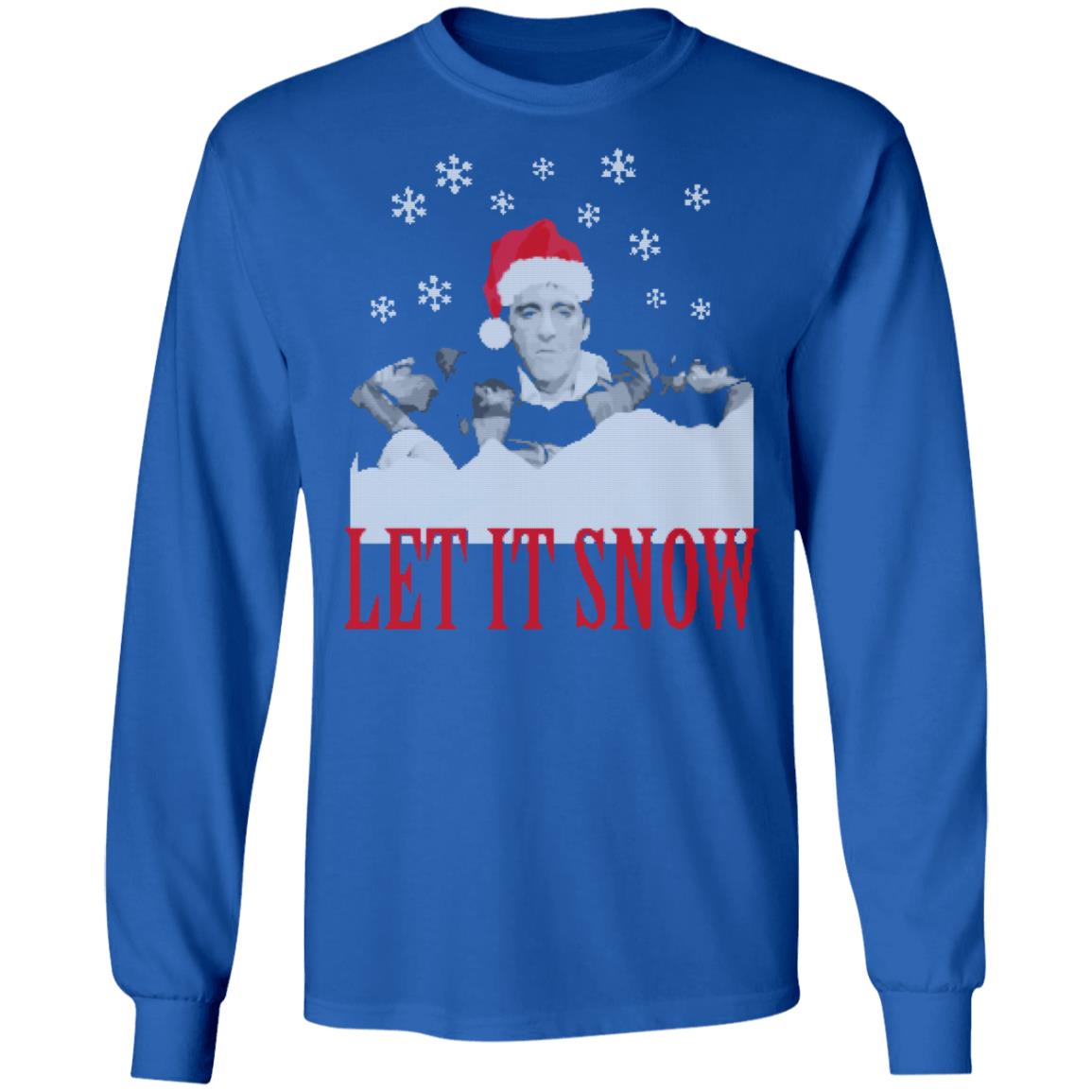 Tony Montana Let It Snow Christmas Sweater Lelemoon