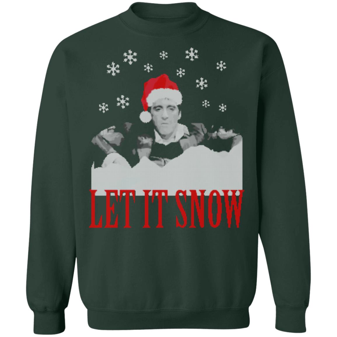 Tony Montana Let It Snow Christmas Sweater Lelemoon