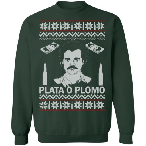 Pablo Escobar narcos plata O Plomo Christmas sweater $19.95