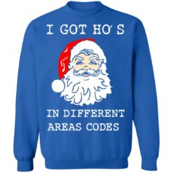 I got ho's in different area codes santa Christmas sweater $19.95