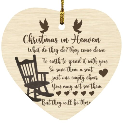 Christmas in Heaven what do they do they come down ornament $12.75