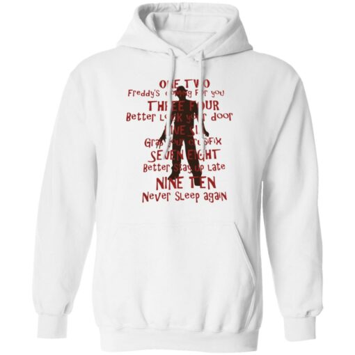 One two Freddy's coming for you shirt $19.95 redirect10152021031017 2