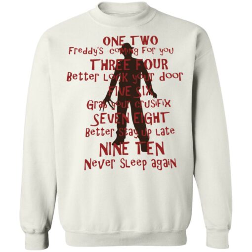 One two Freddy's coming for you shirt $19.95 redirect10152021031018 1
