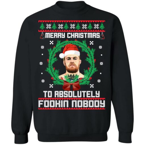 Conor McGregor merry Christmas to absolutely fookin nobody Christmas sweater $19.95 redirect10182021021025 6
