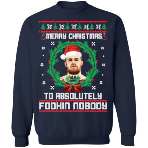 Conor McGregor merry Christmas to absolutely fookin nobody Christmas sweater $19.95 redirect10182021021025 7