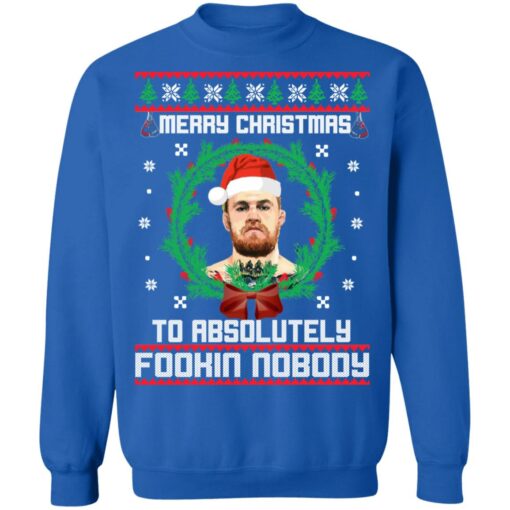 Conor McGregor merry Christmas to absolutely fookin nobody Christmas sweater $19.95 redirect10182021021025 9