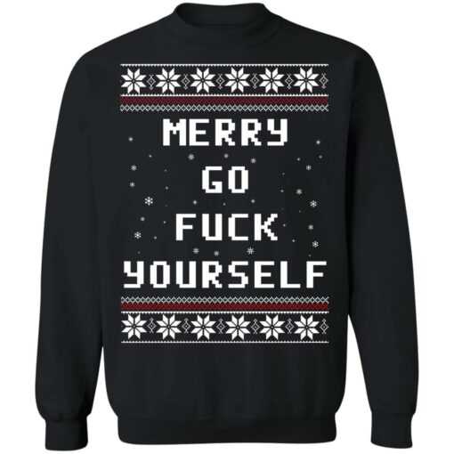 Merry go f*ck yourself Christmas sweatshirt $19.95 redirect10182021031036 6