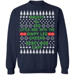 Snuffy al led little moe with the gimpy leg cheeks Christmas sweater $19.95 redirect10182021051030 7