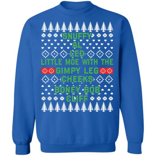 Snuffy al led little moe with the gimpy leg cheeks Christmas sweater $19.95 redirect10182021051030 9